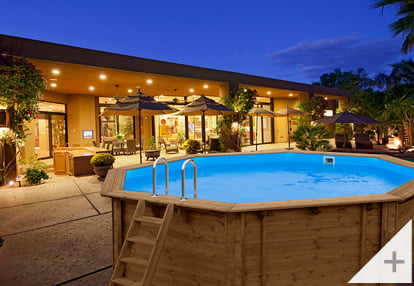 Foto dei clienti - Piscina in legno da giardino Urban Pool 450x250 Liner azzurro - Foto 2