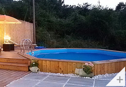 Foto dei clienti - Piscina in legno da giardino Urban Pool 450x250 Liner azzurro - Foto 3