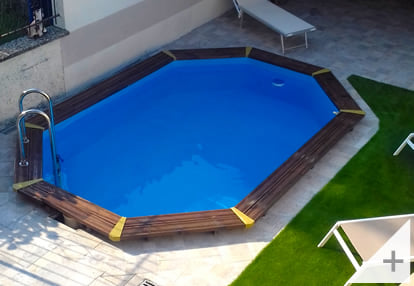Foto dei clienti - Piscina in legno da giardino OCEAN 610x400 - Foto 1