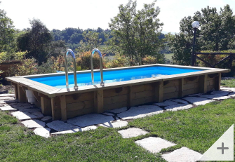 Foto clienti piscina in legno RIVA CARRE 6x2 h 131 cm autoportante - installazione 1