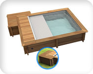 Piscina in legno URBAN 420x350 Kit PRO
