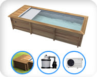 Piscina in legno URBAN 600x320 Kit PLUS