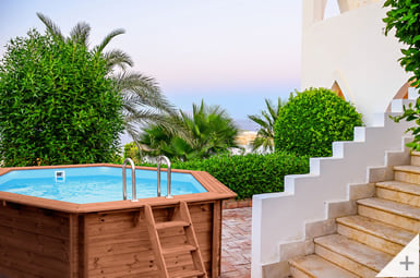 Piscina in legno fuori terra da esterno con Liner sabbia Jardin 354 da esterno