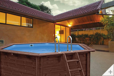 Piscina in legno da giardino Jardin 434, installazione interrata