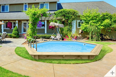 Piscina in legno fuori terra da esterno Jardin 434 da esterno