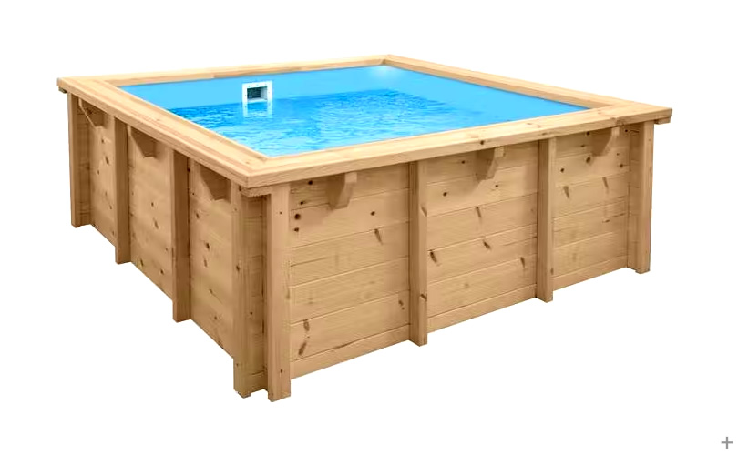 Piscina in legno fuori terra rettangolare da giardino JARDIN BABY 210x210 cm