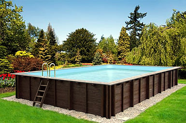 Piscina in legno fuori terra da esterno Jardin CARRE 8x5 m da esterno