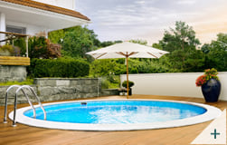 Piscina interrata economica in acciaio circolare Skyblue - Foto 1