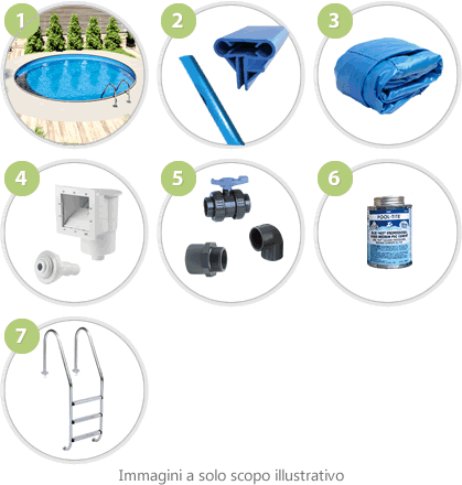 Il kit piscina SKYBLUE RELAX Ø 7,00 m - h.120 EASY