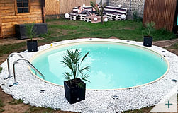 Piscina interrata economica in acciaio circolare Skysand - Foto 2
