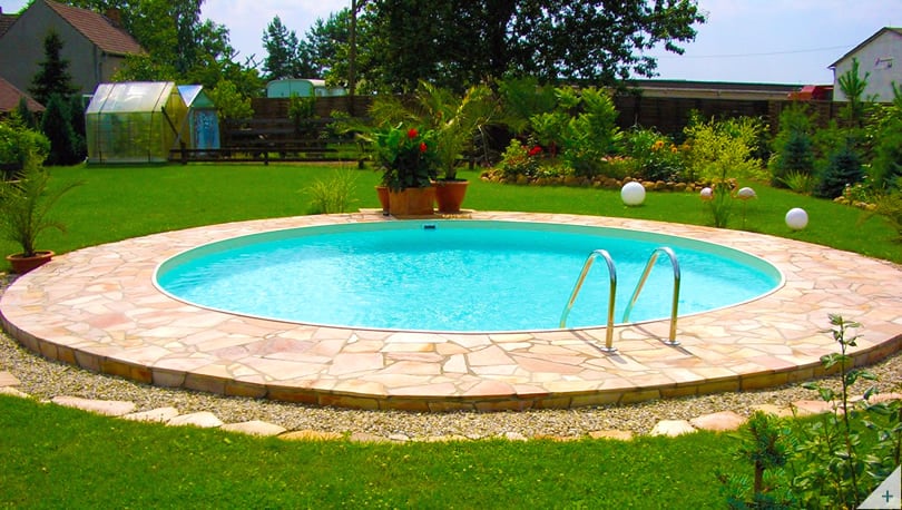 Piscina interrata in lamiera d'acciaio rotonda liner sabbia SKYSAND RELAX 600 h.120 - Cover