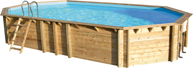 Piscina in legno fuori terra WEVA LUXE 840 - h.146 cm cover