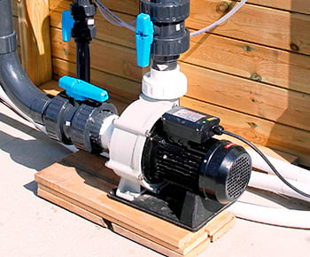 Kit piscina della  piscina in legno fuori terra da esterno Urban Pool 450x250 Liner azzurro: Nuoto controcorrente