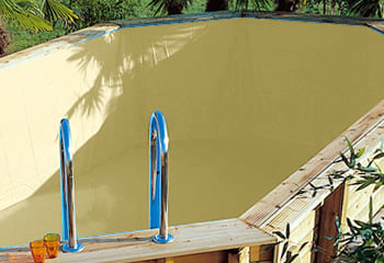 Kit piscina della piscina in legno fuori terra da esterno OCEAN 610x400 Liner sabbia: rivestimento interno o LINER sabbia