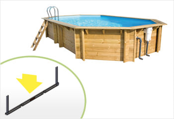 Piscina in legno fuori terra da esterno TROPIC LUXE 510 compreso nel kit: la struttura