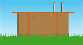 Installazione di una piscina in legno fuori terra