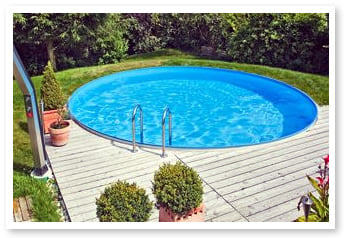 Piscina interrata in lamiera d'acciaio rotonda liner sabbia SKYSAND RELAX 600 h.120 - Immagine 3
