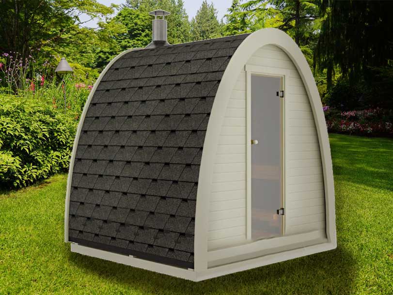 Sauna finlandese a botte da giardino o da esterno Sauna POD 2,4 x 2,3 m - Cover