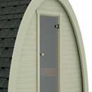 Sauna finlandese a botte da giardino o da esterno pod 2.4x2.3 - Porta in vetro ESG