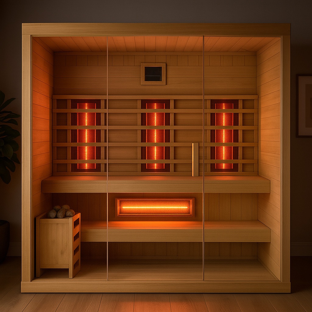 Sauna multifunzione Combi finlandese e infrarossi Bea 180 - Foto della cabina