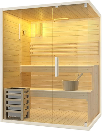 Sauna Bella 150 – prospetto tecnico e dimensioni