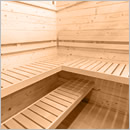 Sauna finlandese da giardino o da esterno Lava - Panche in legno