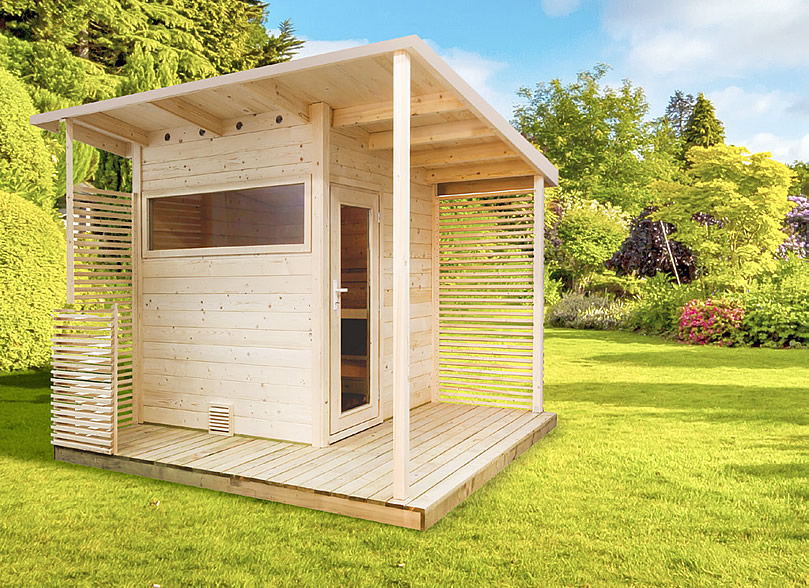 Sauna finlandese da giardino o da esterno Scala Medium - Cover