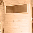 Sauna finlandese da giardino o da esterno Scala Medium - Finestra in vetro