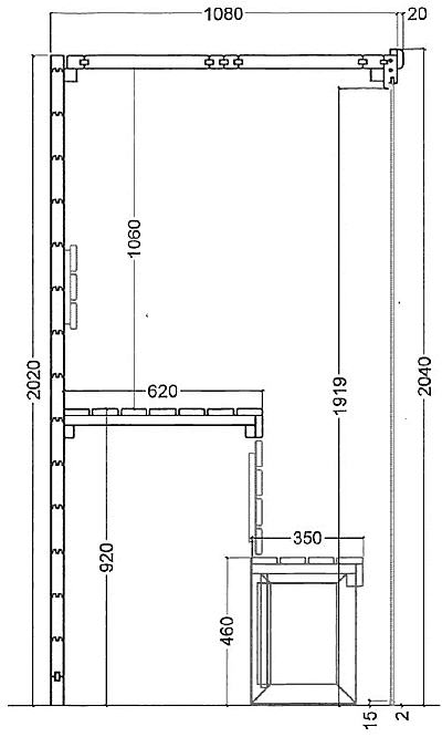 Sauna finlandese Regina 14 - Prospetto tecnico