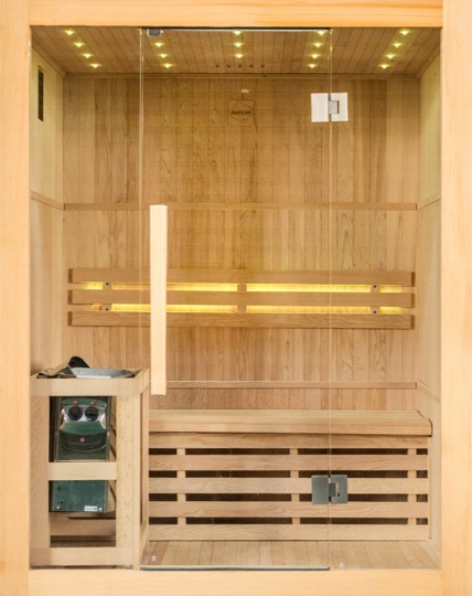 Prospetto tecnico sauna finlandese Lubi con dimensioni
