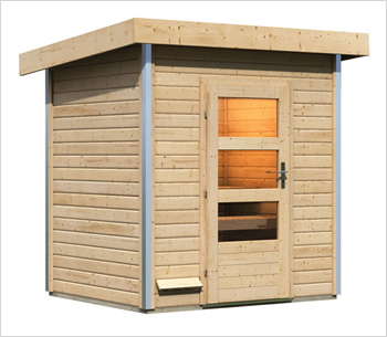 Sauna finlandese da esterno Ivana - Kit spedito: Struttura in legno
