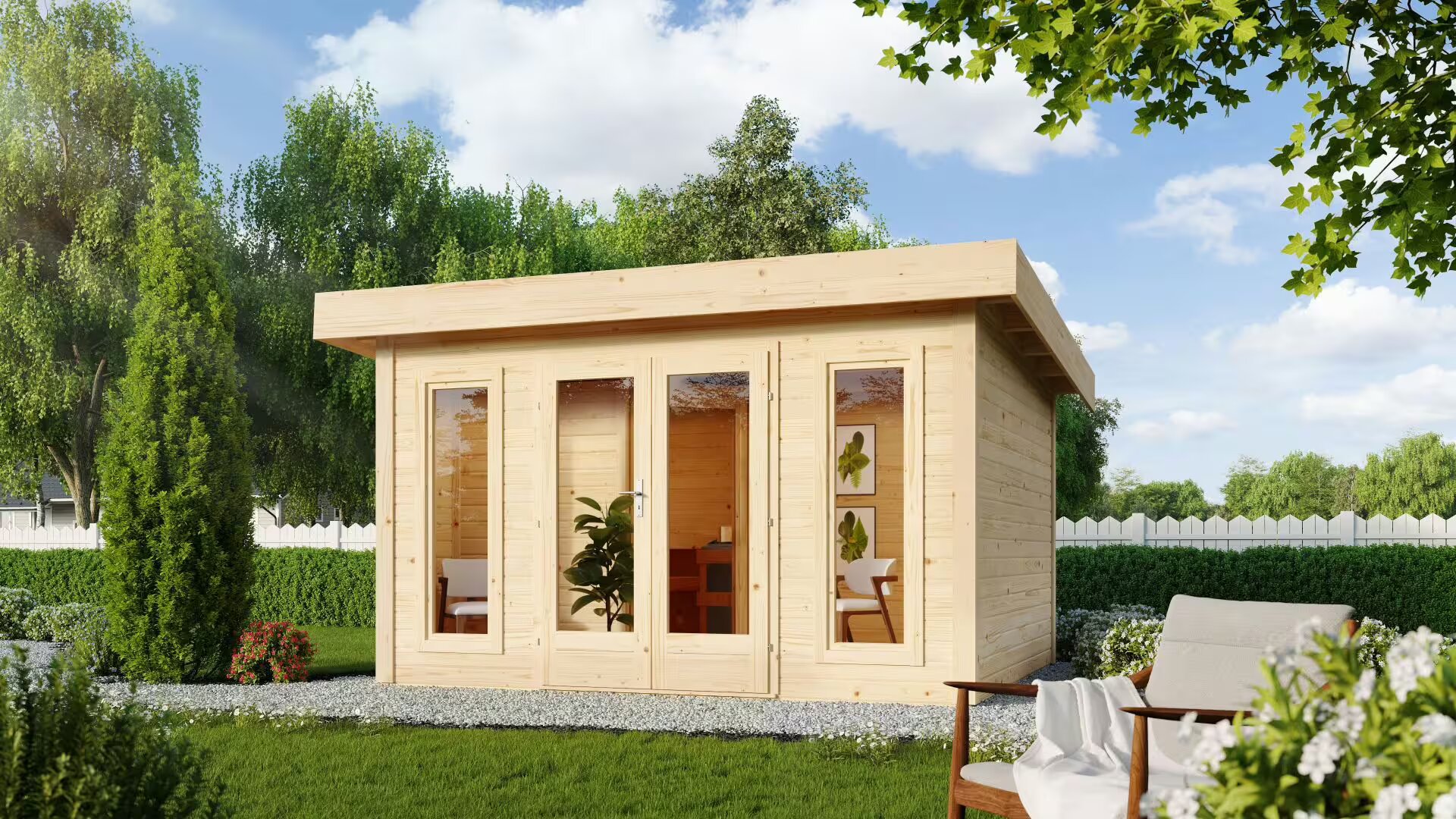 Sauna finlandese da esterno CasaSauna Small - Cover