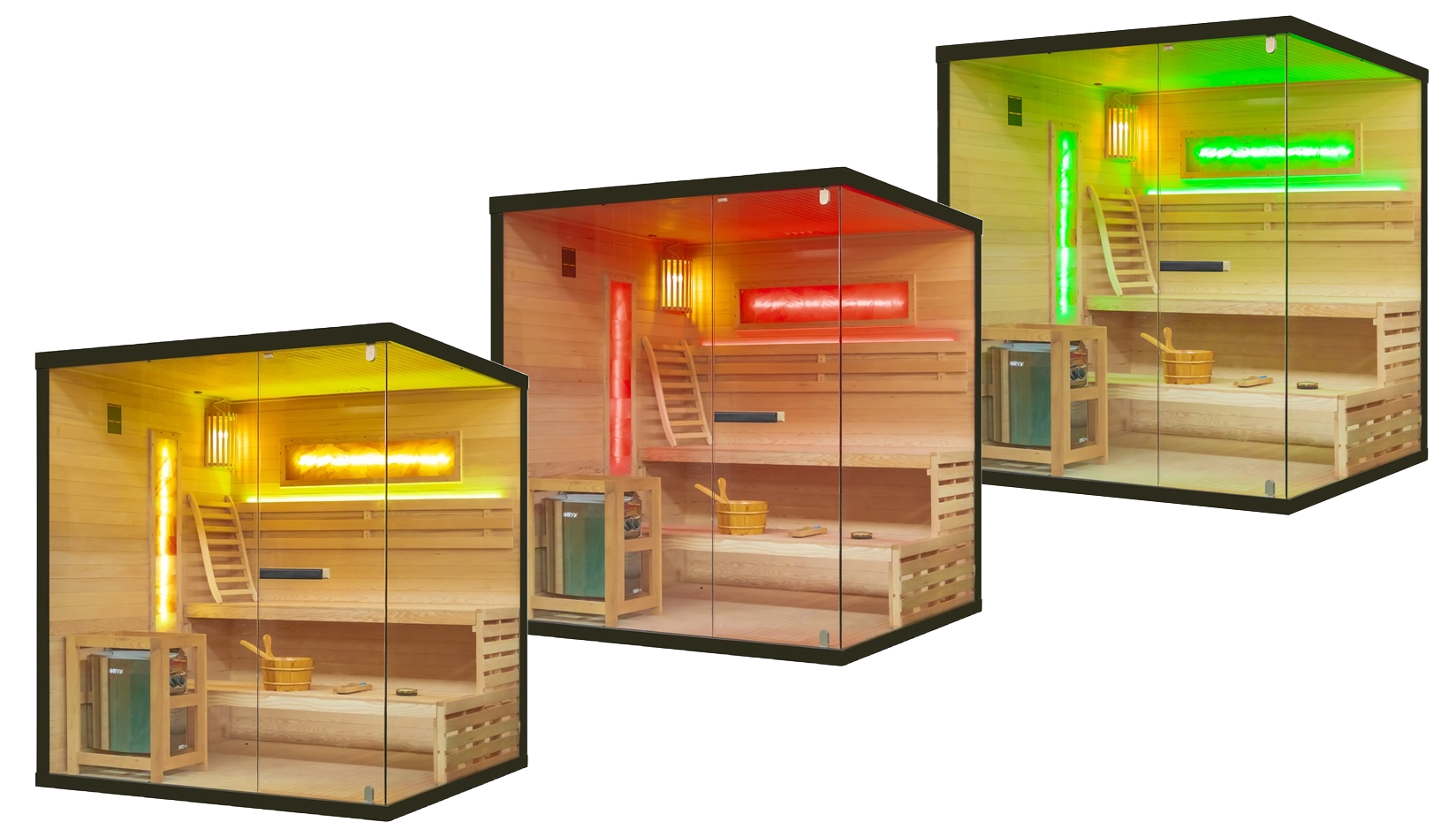 Sauna finlandese da interno Enea 180x160x200 in Hemlock canadese - cover