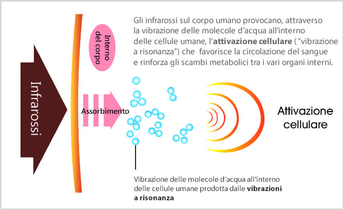 Sauna infrarossi: attivazione cellulare dei raggi infrarossi nella cabina