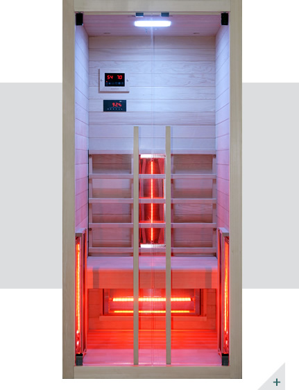 Sauna con lampade infrarossi - Incluso nel kit sauna - Struttura in legno