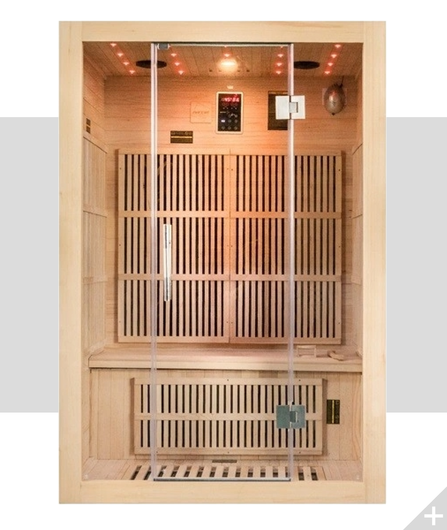 Sauna con lampade infrarossi - Incluso nel kit sauna - Struttura in legno
