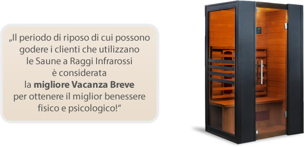Sauna infrarossi Erika per migliorare il benessere mentale e fisico