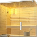 Sauna Bella 150 – porta in vetro temperato
