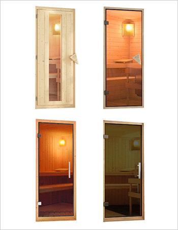 Sauna finlandese classica Eleonora coibentata: Kit spedito: Porta a scelta