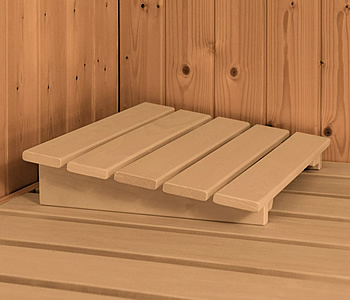 Kit sauna Ava 1: poggiatesta ergonomico in legno massello di pioppo