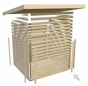 Sauna finlandese da esterno CasaSauna Small - Sistema innovativo di montaggio