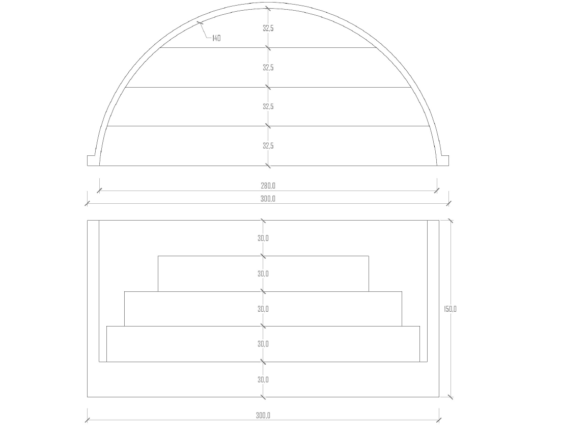 scala sottoliner angolare rotonda
