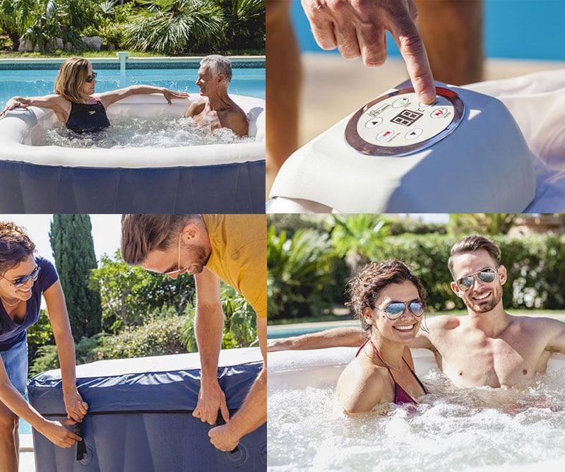 Vasca idromassaggio spa gonfiabile XTRA 1000 tonda 6 persone relax benessere