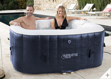 Vasca idromassaggio gonfiabile infinite spa quadrata Champion 4 posti - Divertimento in compagnia