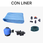 Impianto completo per piscine in cemento con liner