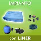 Vendita kit impianto per piscina interrata in cemento armato con liner