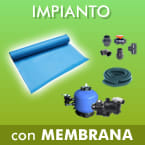 Vendita kit impianto per piscina interrata in cemento armato con membrana