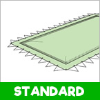 Coperture invernali per piscine interrate di misure STANDARD con occhielli