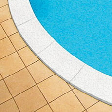 Bordo piscina color Bianco per piscina ovale Skyblue 11,00x5,00 m