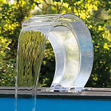 Cascata MAMBA LED in acrilico per piscina fuori terra o interrata